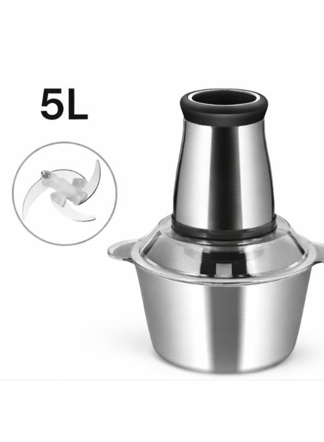 فرامه كهربائية ستانلس ستيل سعة 5 لتر لتقطيع اللحم والخضار بسرعة وكفاءة عالية - Image 4